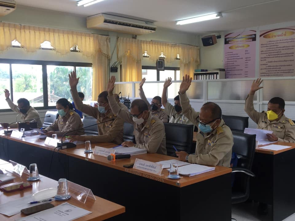 ประชุมสภาเทศบาลตำบลอ่าวขนอม สมัยสามัญ สมัยที่ 3/2564 ครั้งที่ 1